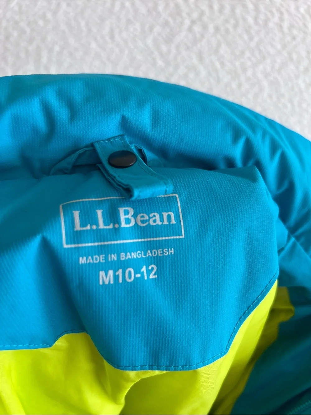 L.L. Bean Kids Blue Hooded Windbreaker Jacket Size Medium 10/12